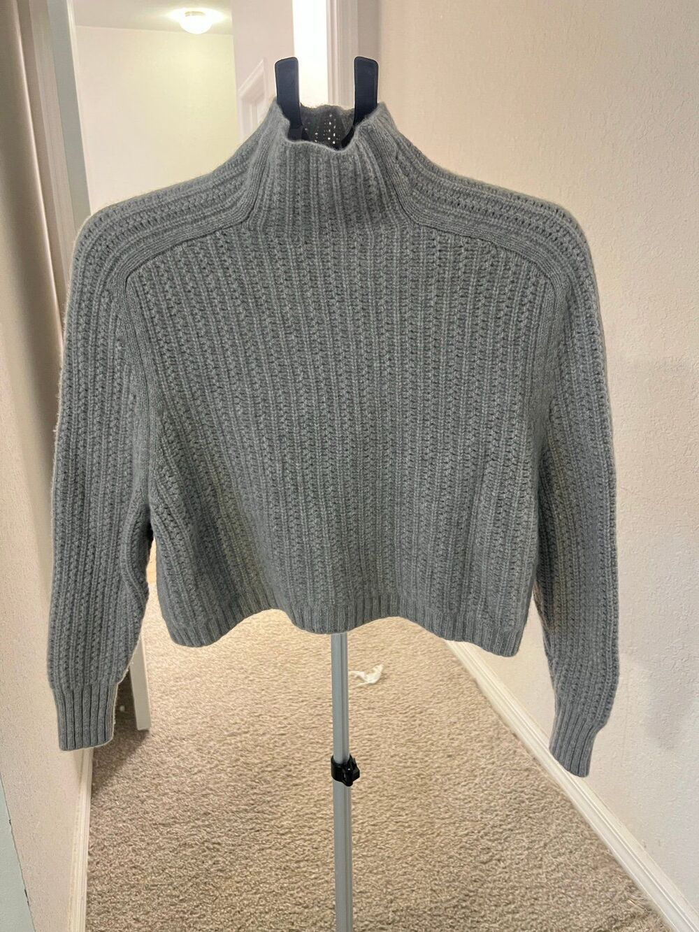 Madewell 100% Merino Wool Cropped Mock Neck Sweater Women’s Size Small